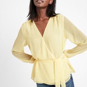NWT Banana Republic sheer yellow top